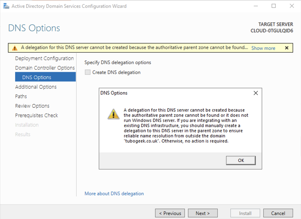 Active Directory 2022 - DNS options